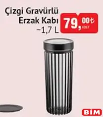 ÇİZGİ GRAVÜRLÜ ERZAK KABI 1,7 L ÇİZGİ GRAVÜRLÜ ERZAK KABI 1,7 L